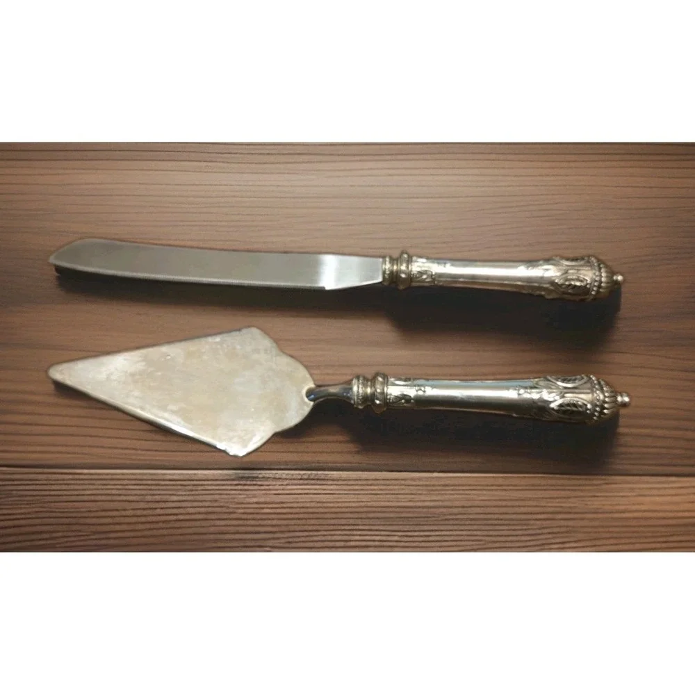 Vintage Godinger Silver Art Co Silver Plate Cake Pie Serving Set Knife & Spatula